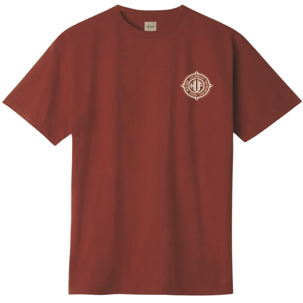 Camiseta Huf Coordinates Wood Red