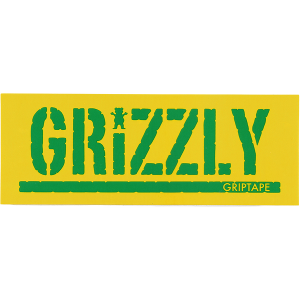 Adesivo Grizzly Griptape Script Yellow